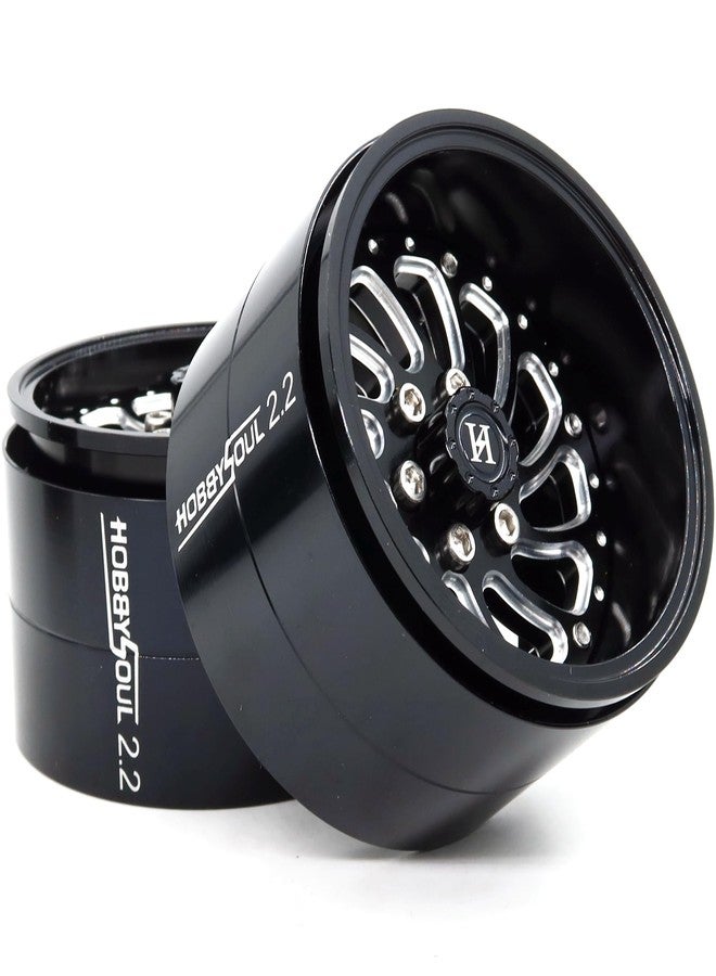 hobbysoul عجلات HOBBYSOUL 2.2 Beadlock ذات حواف قابلة للتعديل بعرض 40 مم لسيارات التحكم عن بعد 1/10 من طراز Gen8 Everest و Gen 7 Pro و SCX10 Capra و TRX4 AMG 6x6، HS701575 - Image 5